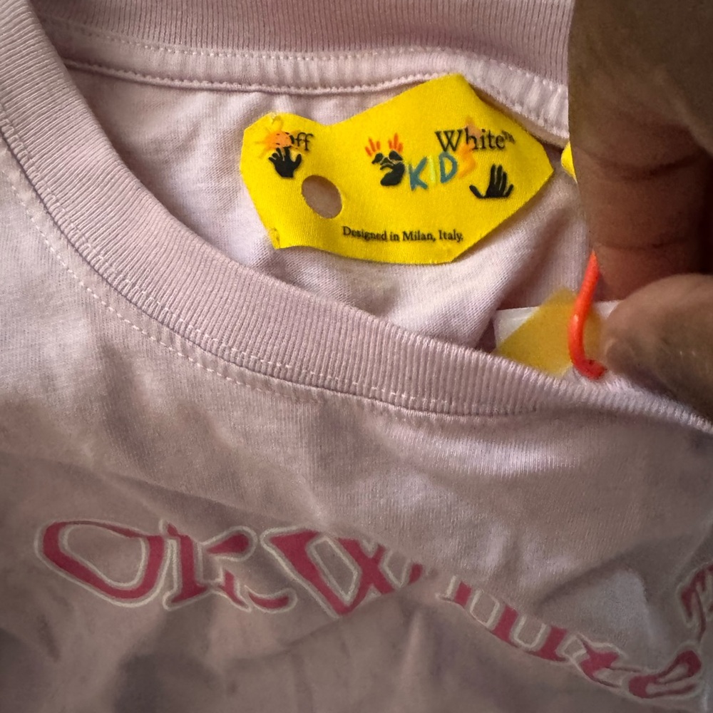 Off-White Kids Light Pink Tee